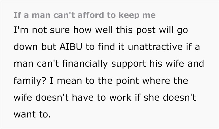 Wife Who Relies On Hubby To Support Family Pities Woman Who Works Full-Time, Angers Netizens