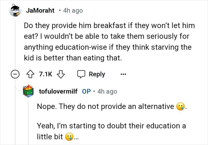 Mom Fumes Over Son&rsquo;s Teacher Leaving Him Hungry Because His Breakfast Was &ldquo;Too Unhealthy&rdquo;