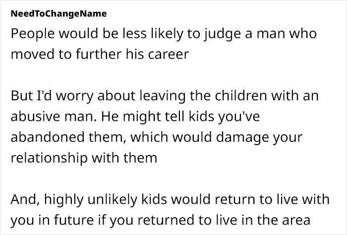 Mom Gets Promotion That Requires Moving Away, Considers Leaving Kids With Abusive Ex Mom Gets Promotion That Requires Moving Away, Considers Leaving Kids With Abusive Ex