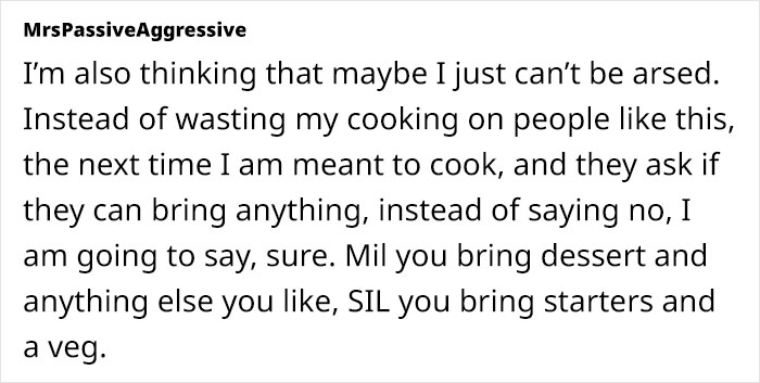 MIL Keeps Bringing Her Awful Food To DIL’s Parties Unasked, DIL Decides To Outdo Her MIL Keeps Bringing Her Awful Food To DIL’s Parties Unasked, DIL Decides To Outdo Her