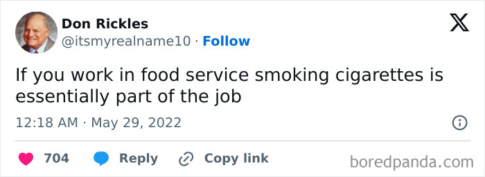 Pretty Sure The Smoke Breaks Are Listed Under "Essential Duties"