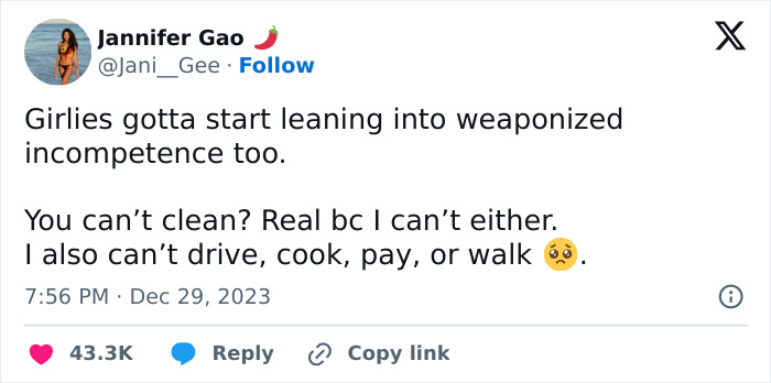 "Very Depressing": Women Expose Weaponized Incompetence As Expert Labels It "Passive-Aggressive" "Very Depressing": Women Expose Weaponized Incompetence As Expert Labels It "Passive-Aggressive"