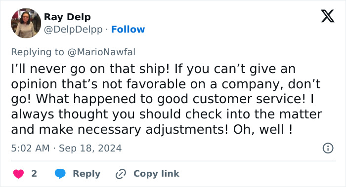 Florida Woman Who Sold Everything For World Cruise Banned From Ship After WhatsApp Chat Leaked