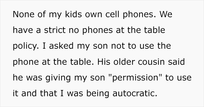 Woman Isolates In &ldquo;Survival Mode&rdquo; After In-Laws Override Her Rule Of No Phones At The Table