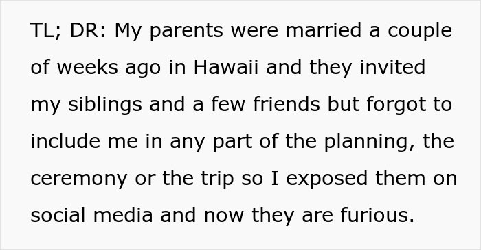 Parents Forget To Make Space For Their Youngest Daughter In Their Wedding, Get Publicly Shamed Parents Forget To Make Space For Their Youngest Daughter In Their Wedding, Get Publicly Shamed
