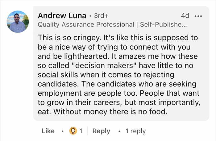 “How Do I Even Reply?”: Woman Gets Turned Down From A Job With An Unhinged Message “How Do I Even Reply?”: Woman Gets Turned Down From A Job With An Unhinged Message