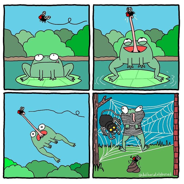 39 Funny Comics For Those With A Darker Sense Of Humor By “Deliberately Buried Comics” (New Pics)