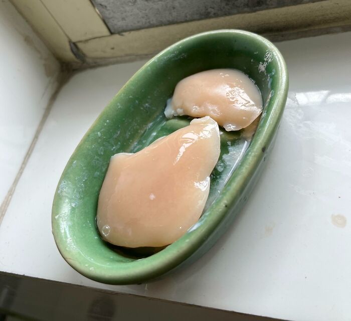 My Used Soap Bar Looks Like Chicken Breast