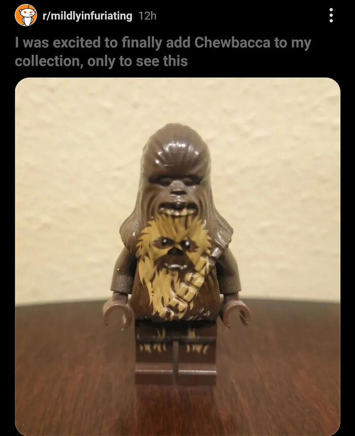 Chewbacca With His Face Printed Too Low
