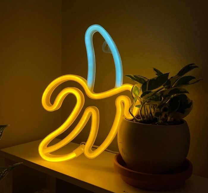 Your Walls Are About To Get A Whole Lot More A-Peel-Ing With This Vibrant Banana Neon Sign