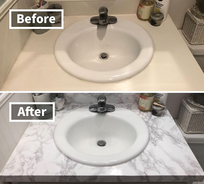 From Drab To Fab In Minutes! This Self-Adhesive Film Will Give Your Countertops A Marble Makeover Worthy Of A Palace
