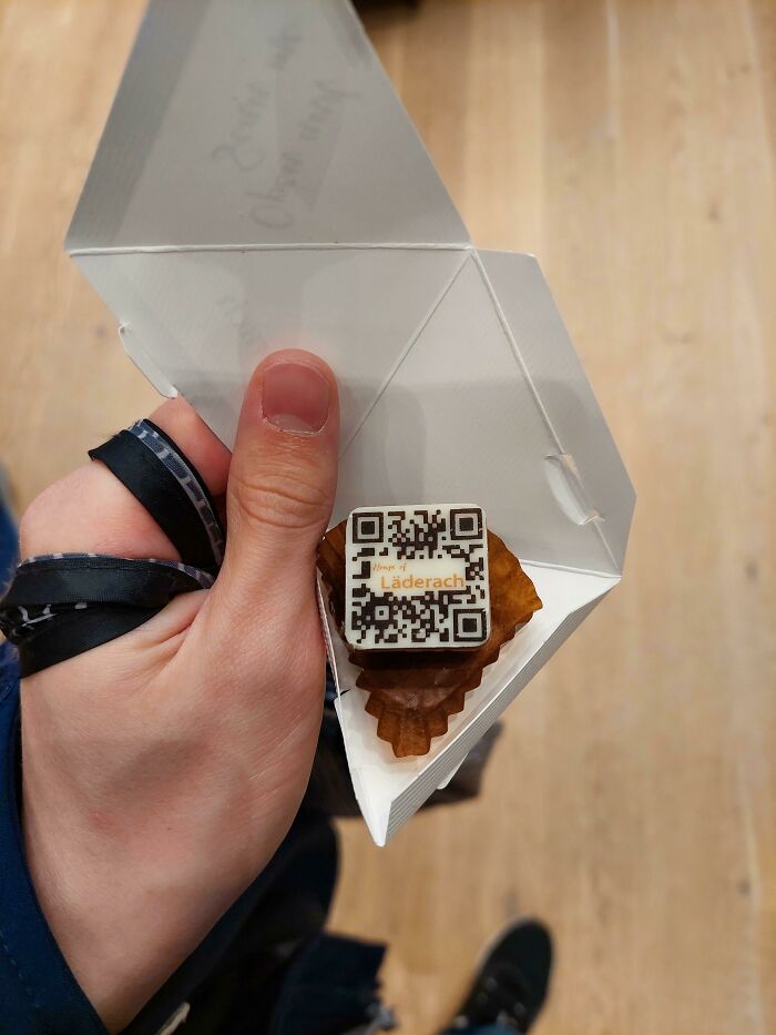 Qr Code On Chocolate