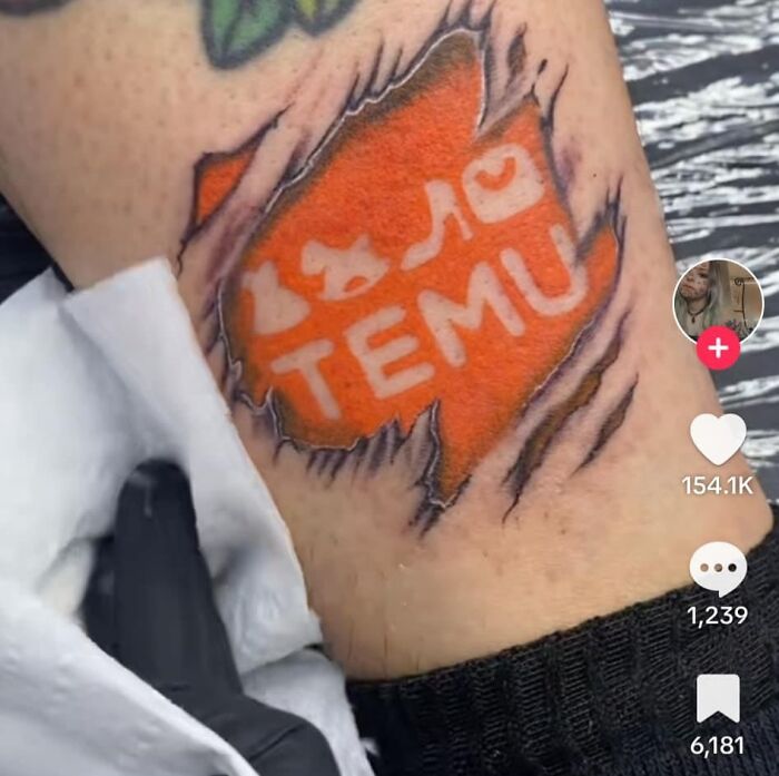Professional Tattoo Not Ordered From Temu
