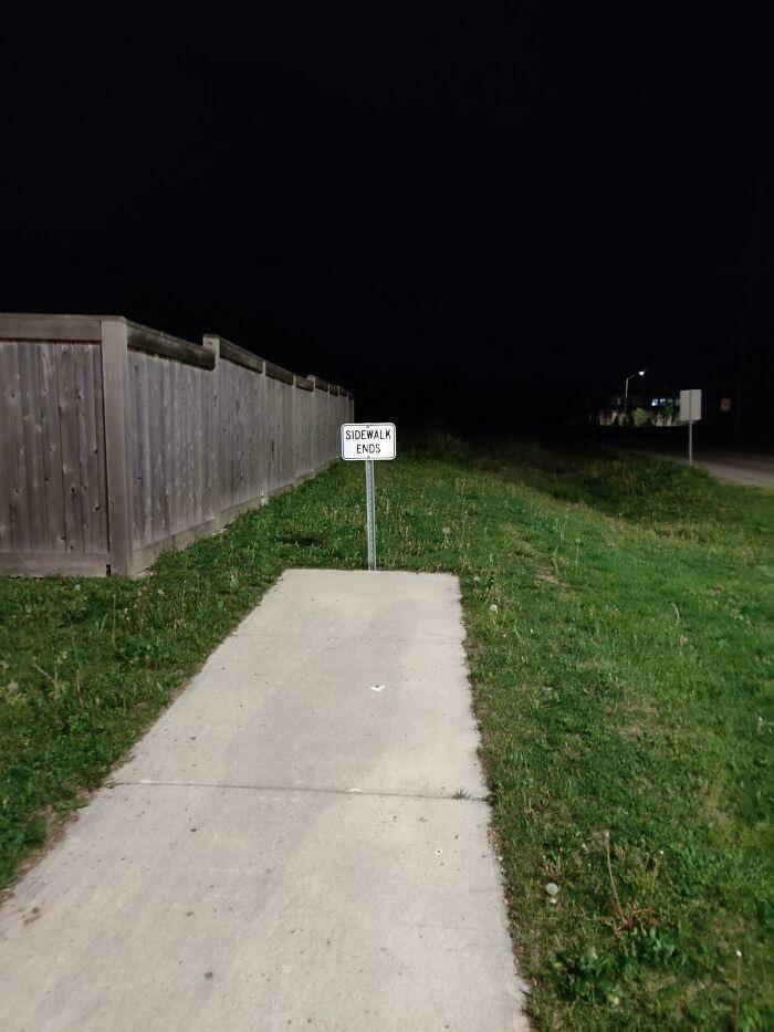 Hey Buddy, Sidewalk Ends Here