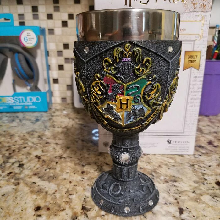 Feeling Fancy? This Hogwarts Decorative Goblet Figurine Will Add A Touch Of Magic To Your Home Decor 