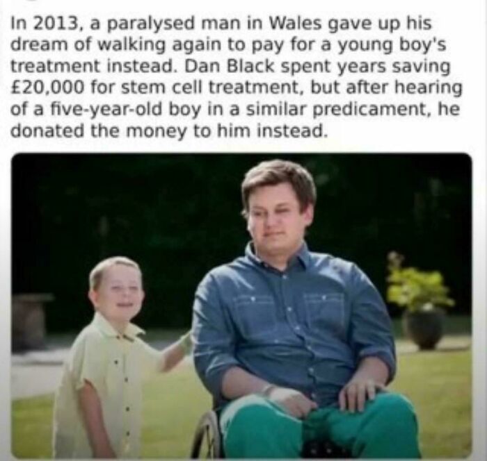Dan Black Gave Up His Dream Of Walking Again For That Boy, What An Act Of Human Kindness