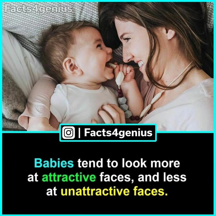 Mother and baby smiling at each other, highlighting interesting facts for genius about baby attraction to faces.