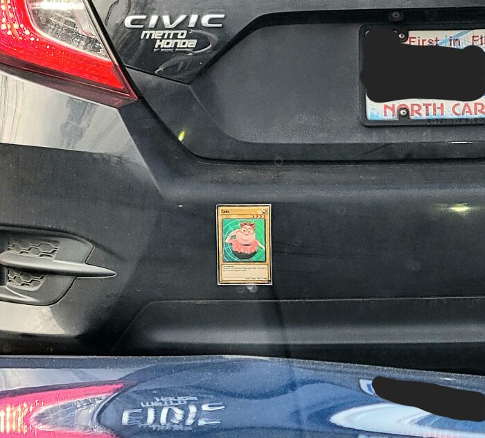 The Car In Front Of Me Had A Carl Wheezer Yu-Gi-Oh Bumper Sticker