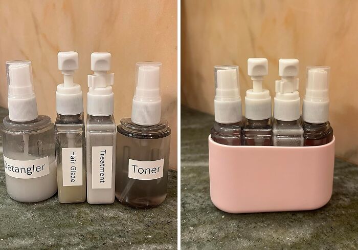 TSA-Approved And Ready For Adventure, These Travel Bottles In A Silicone Holder Are The Travel Buddies That Won't Let You Down