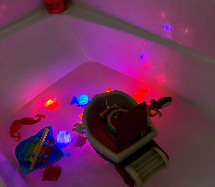 "Kid hates taking baths. If you pick any random toy and suggest we have to find out if it floats or sinks, though - boom! Straight to the bath." - usr000nm