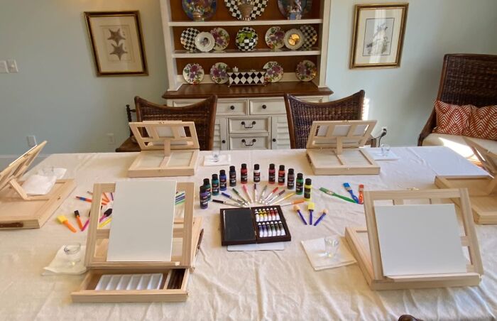 A Portable Wooden Art Easel Painting Kit Is Ready To Go Whenever Inspiration Strikes