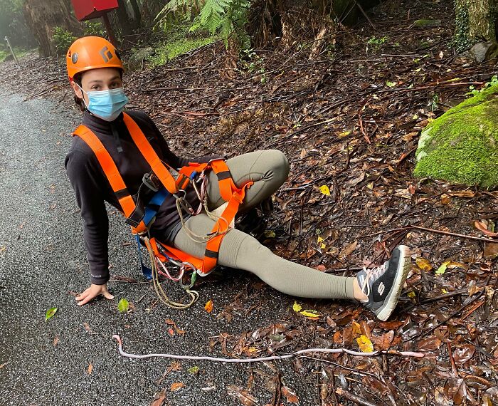 Found A Really Big Worm, Used My Sister For Scale