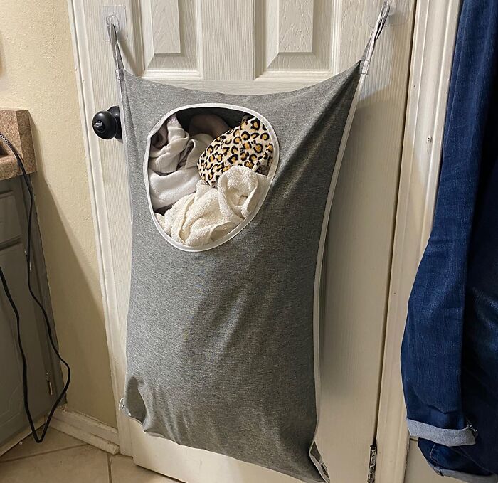 This Hanging Hamper Bag Hangs Discreetly On Your Door Or Wall, Keeping Your Space Tidy And Your Sanity Intact