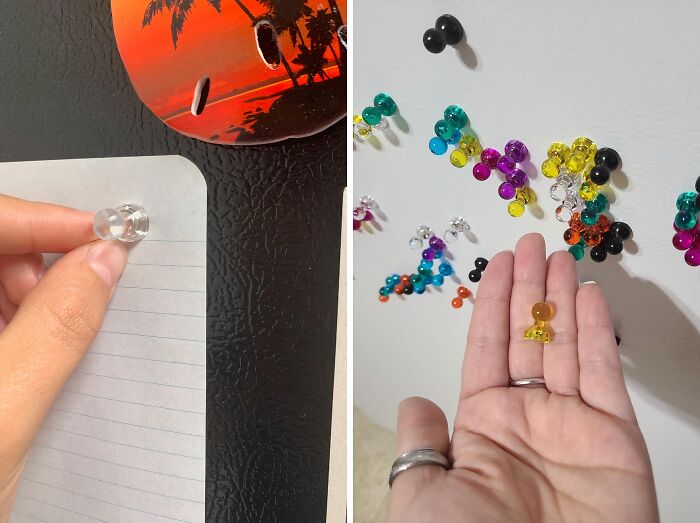 Who Needs A Bulletin Board When You Have A Fridge? These Push Pin Magnets Will Turn Your Appliance Into A Hub Of Organization And Inspiration