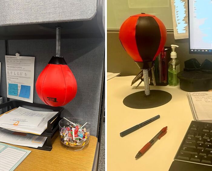 Forget Fidget Spinners, This Desktop Punching Bag Is The Stress-Relief Tool Your Cubicle Has Been Waiting For