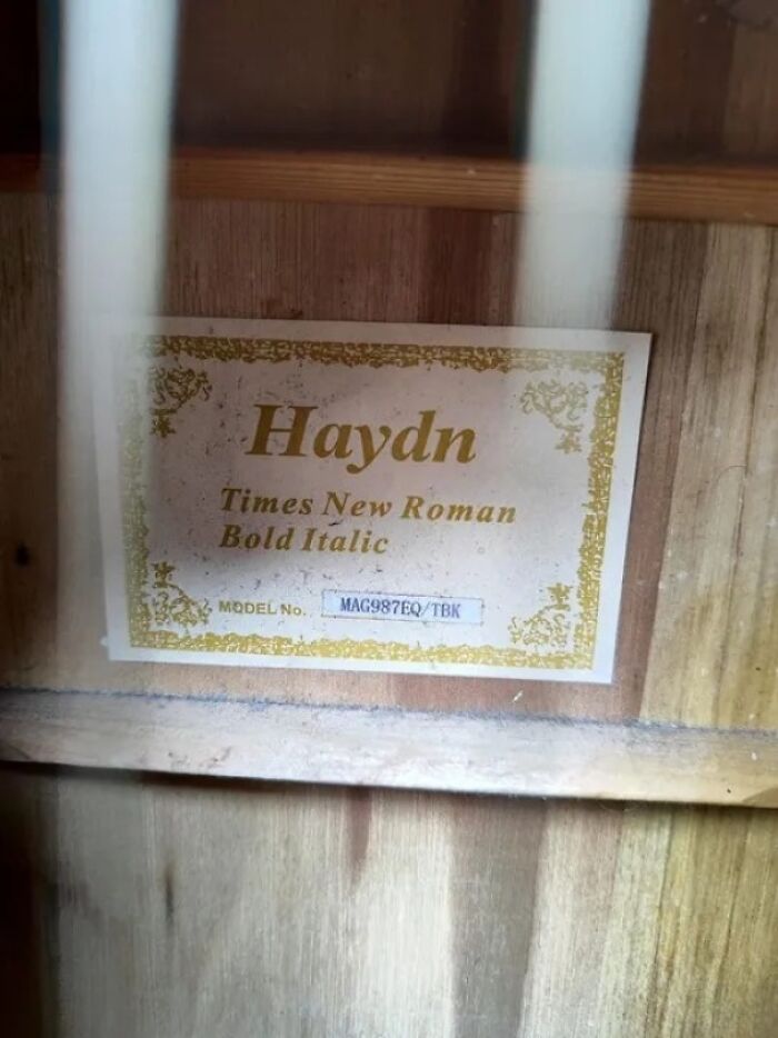 The Sticker Inside Of My Guitar