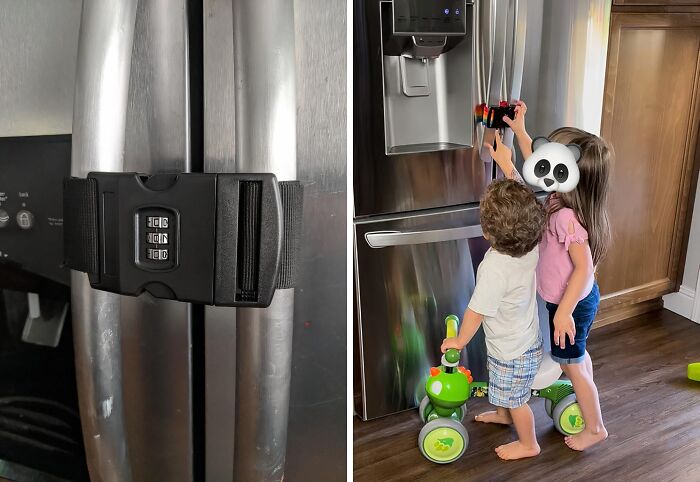 Midnight Snacker In Your House? This Refrigerator Cabinet Lock Will Keep Your Leftovers Safe (And Your Waistline Trim)
