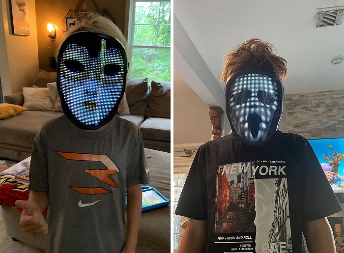 Forget Boring Face Masks, This Customizable LED Mask Is The Future Of Costumes