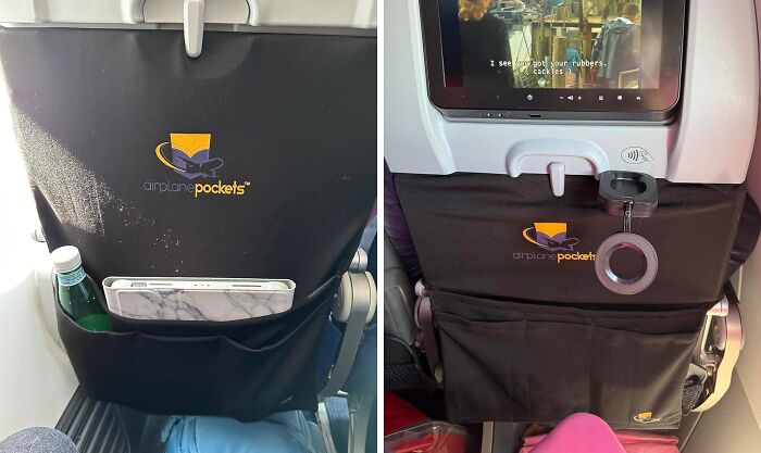 Turn Your Cramped Airplane Seat Into A First-Class Lounge With This Airplane Tray Table Cover And Seat Pocket