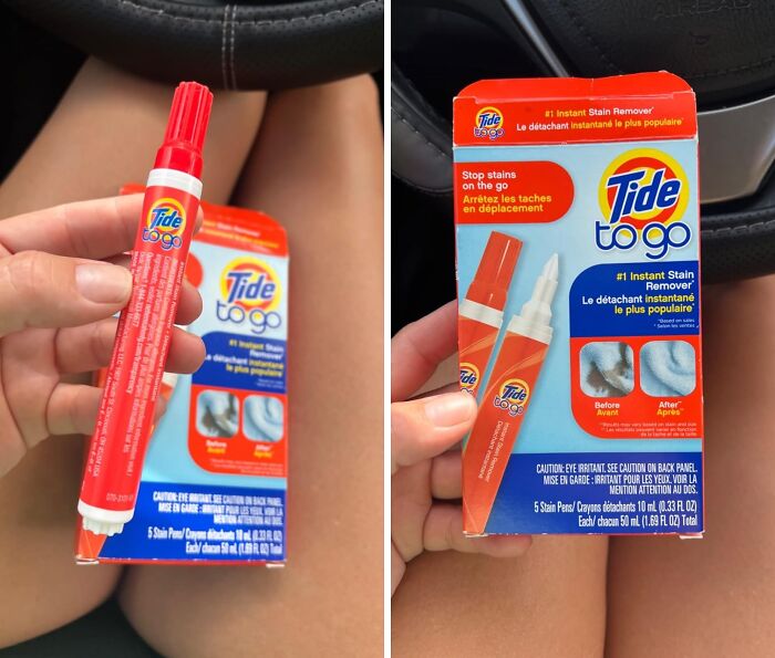 Spilled Coffee On Your Shirt Before That Important Meeting? This Tide To Go Pen Is Your On-The-Go Stain-Fighting Sidekick