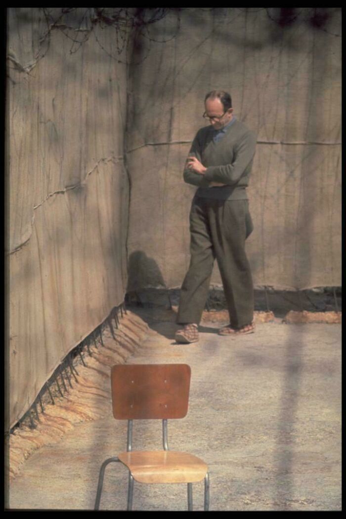 Adolf Eichmann Walks Around The Yard Of His Cell, Israel, 1961