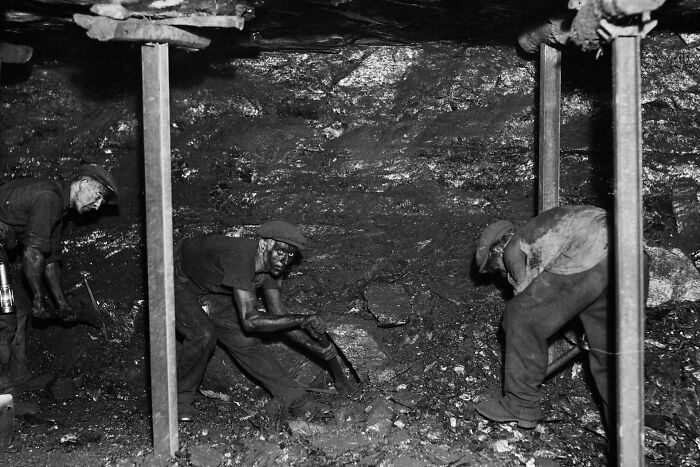 Miners Digging For Coal In Wales, 1931. 18% Of Coal Miners In 1900 Were Younger Than 16