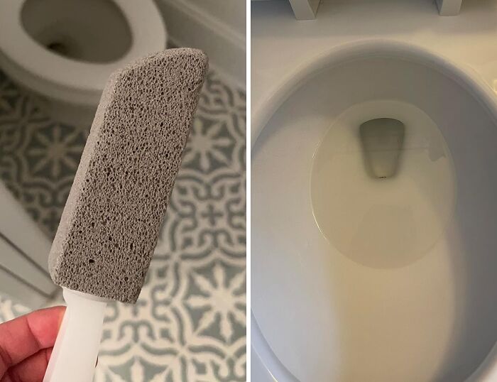 Don't Let Toilet Rings Haunt Your Bathroom Any Longer. This Stone Toilet Bowl Ring Cleaner Will Banish Those Pesky Stains And Leave Your Toilet Sparkling Like New