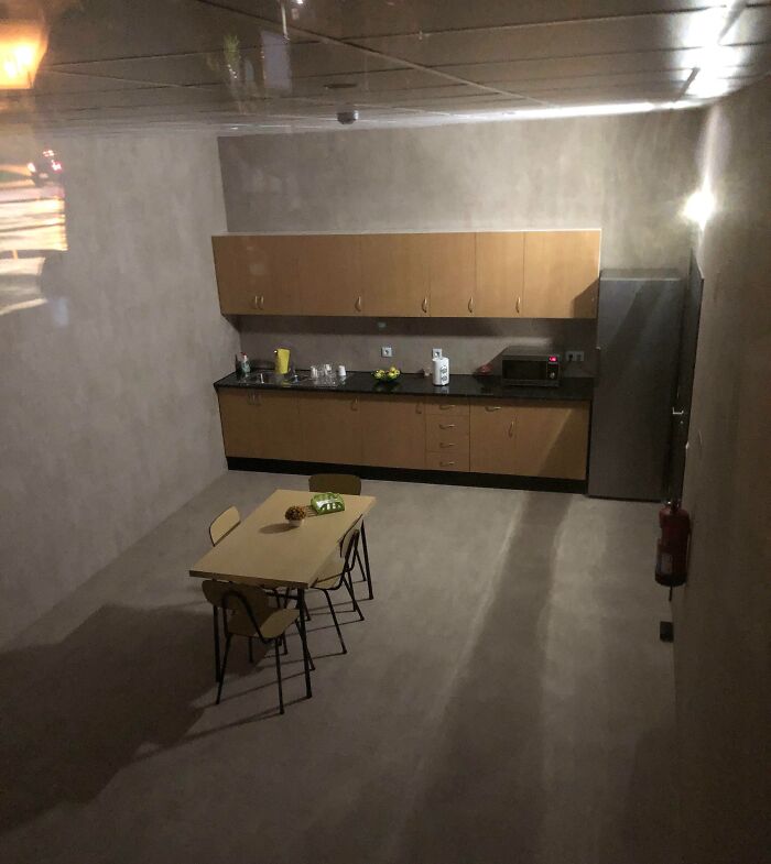 I Was At A Bus Station The Other Day, And They Had Windows To This Weird Kitchen