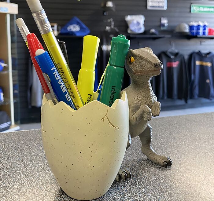 Pens And Pencils Feeling A Little Extinct? This Dinosaur Pen Holder Is The Prehistoric Solution To Your Desk Organization Woes!