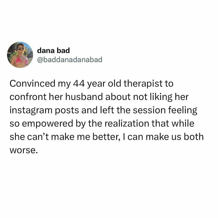 Meme about convincing a therapist, humorously capturing tired millennials' relatable therapy moments.