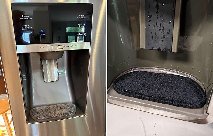 Kids (Or Clumsy Adults) Turning Your Fridge Into A Water Fountain? No More! This Water Drip Tray Catcher Will Keep Those Spills Contained