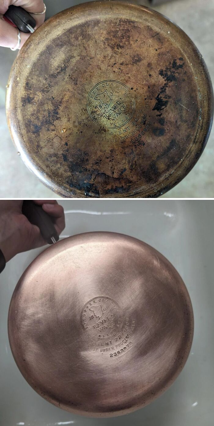 Before And After Of This $1 Pan I Bought