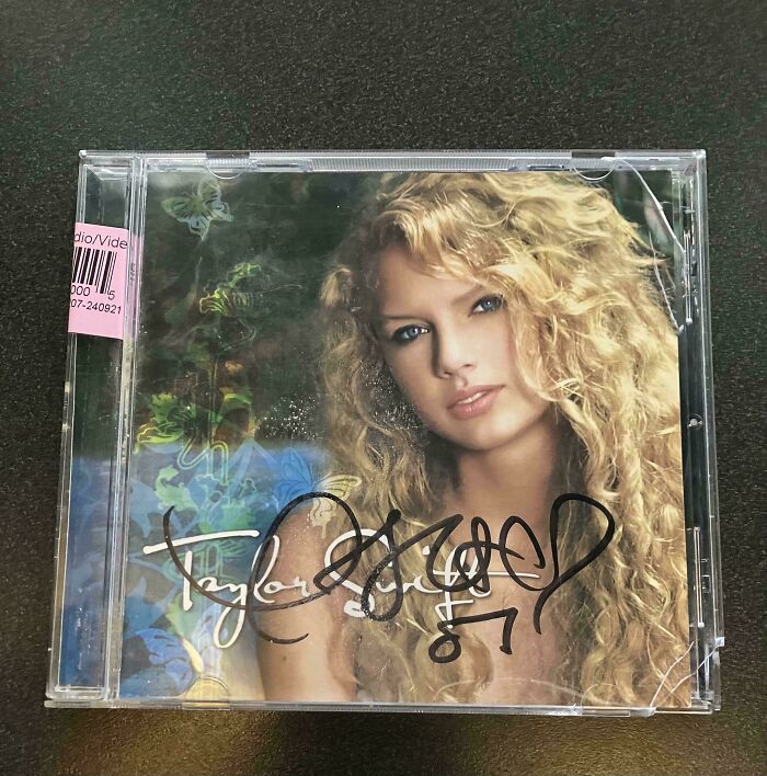 Told My Coworker Who Thrifts To Keep An Eye Out For Taylor Swifts 1st Album For My Fiancé. Dude Comes In With This Today: $1.99 Price Tag