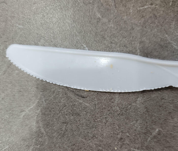 Just Found That The Plastic Knifes In My School Are Terrible At Cutting And That I've Been Ingesting Microplastics All This Time