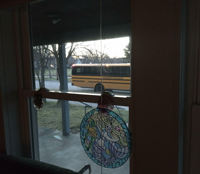 We Live 0.7 Miles From My Daughter's School, So She Is Ineligible For Bussing. Yet Every Morning As We Leave For School, This Thing Idles Out Front