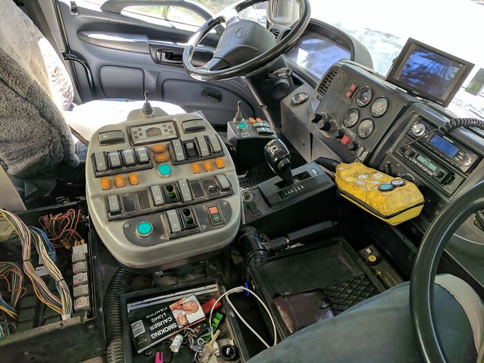 Inside Of A 2005 Street Sweeper If Anyone Wanted To See It