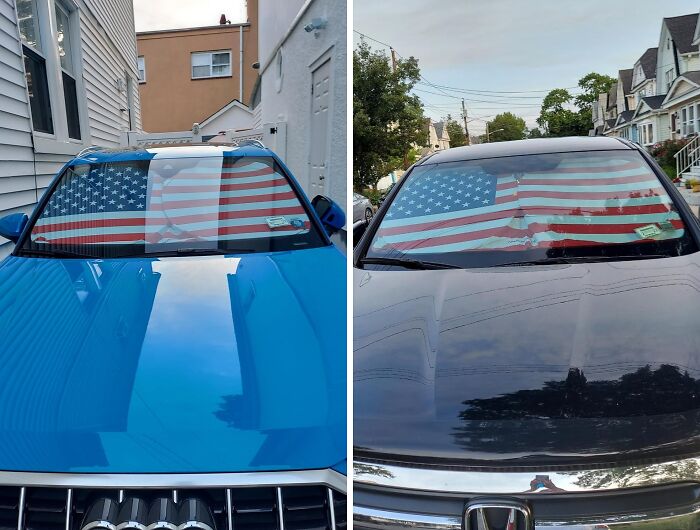 This Sun Shade Isn't Just Keeping Your Car Cool, It's Letting Your Patriotic Spirit Shine