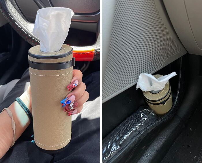 Sneezy Season Got Your Car Looking Like A Tissue Tornado? This Car Tissue Holder Keeps Tissues Within Easy Reach, No More Frantic Glovebox Digging