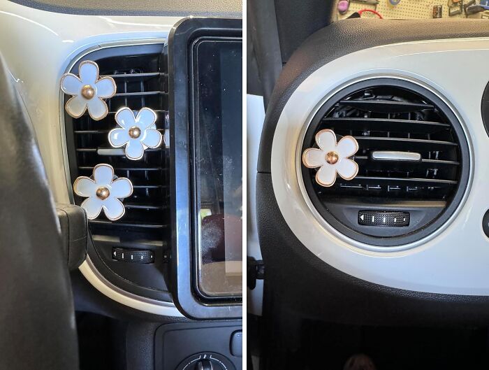 These Daisy Flower Air Vent Clips Are The Perfect Way To Add A Touch Of Floral Fun To Your Car's Interior 