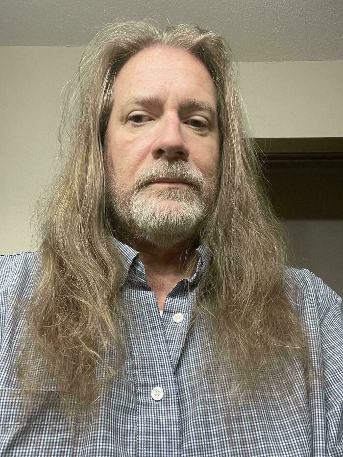 Thought About An Old Guy With Long Hair. Please Be Nice